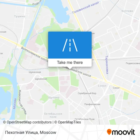 Пехотная Улица map