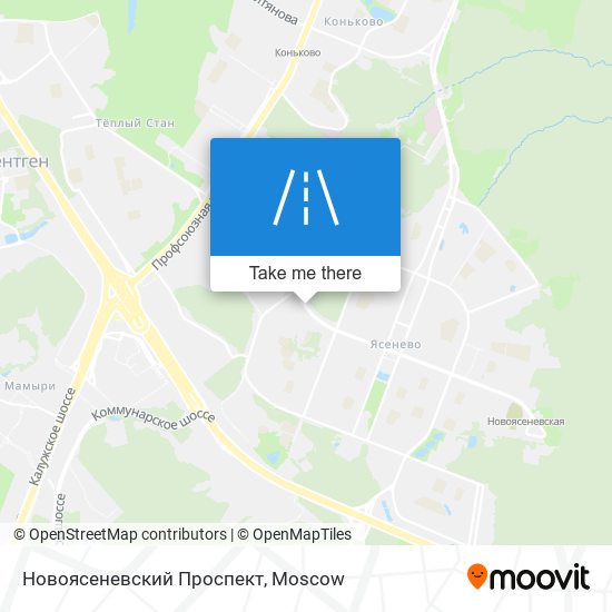 Новоясеневский Проспект map