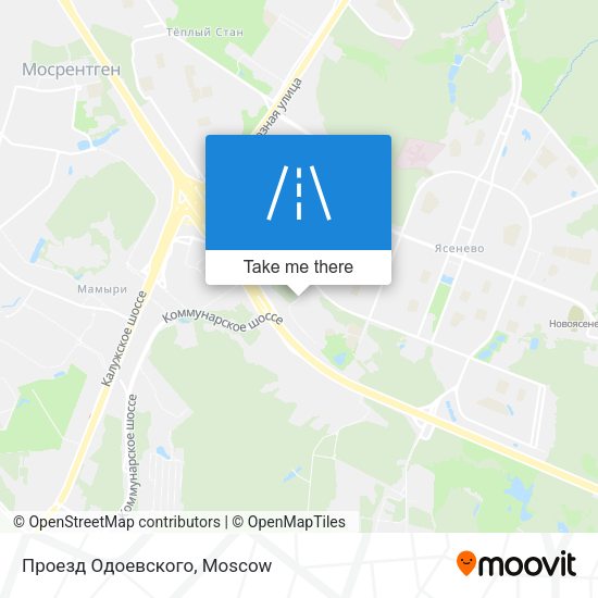 Проезд Одоевского map