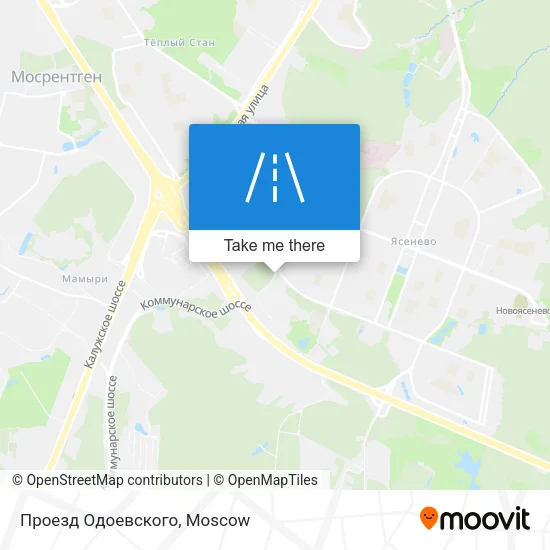 Проезд Одоевского map