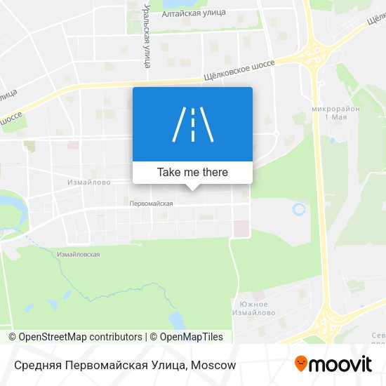 Средняя Первомайская Улица map