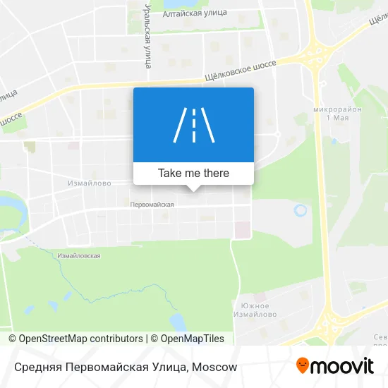 Средняя Первомайская Улица map