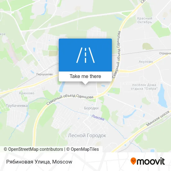 Рябиновая Улица map
