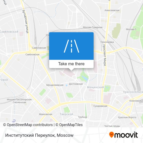 Институтский Переулок map
