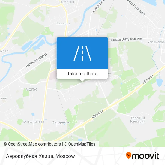 Аэроклубная Улица map