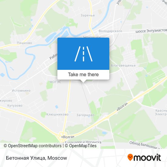 Бетонная Улица map