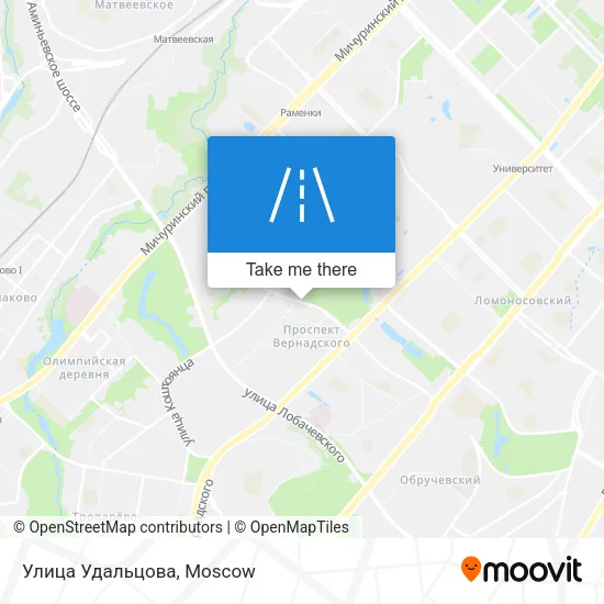 Улица Удальцова map