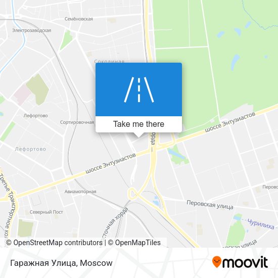 Гаражная Улица map