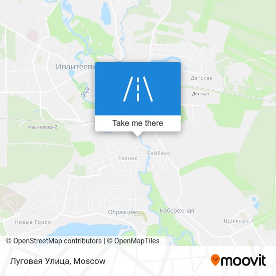 Луговая Улица map