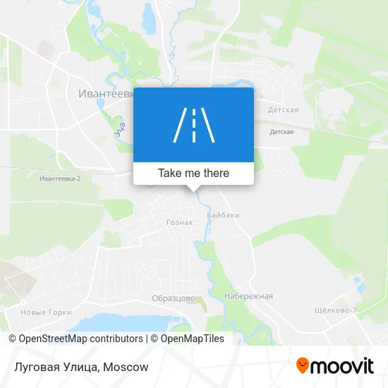 Луговая Улица map