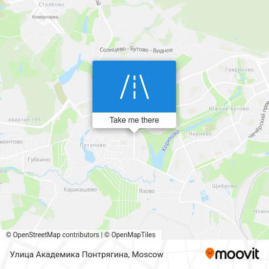Улица Академика Понтрягина map