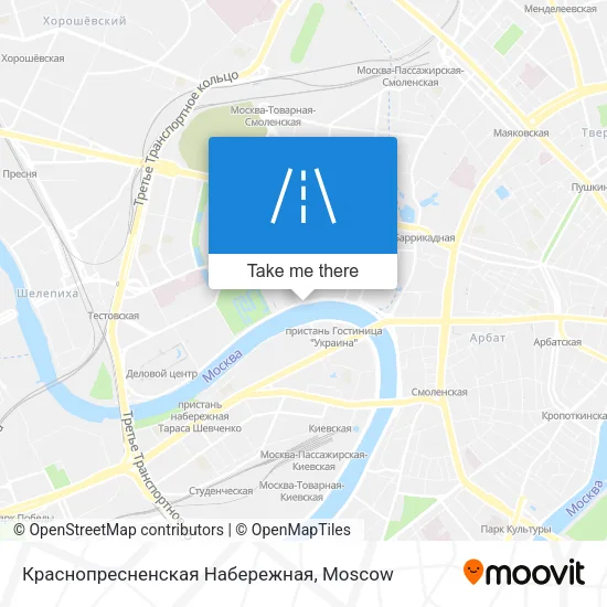 Краснопресненская Набережная map