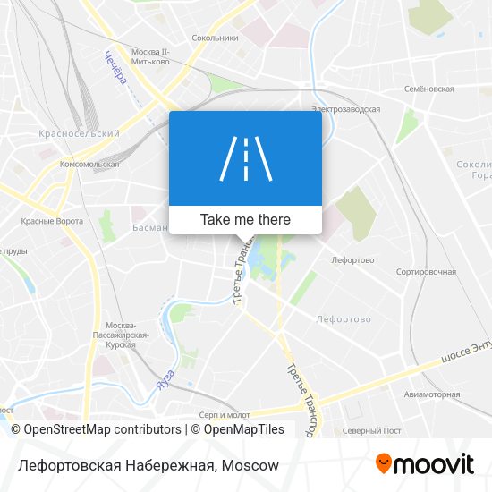 Лефортовская Набережная map