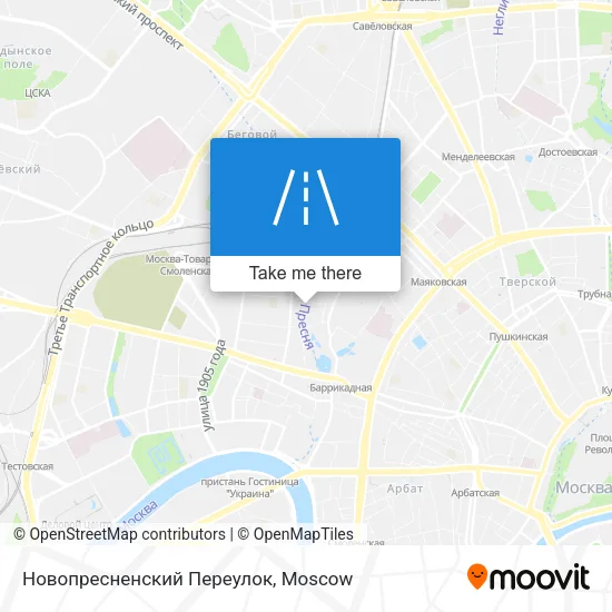 Новопресненский Переулок map