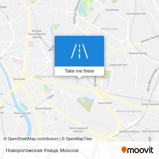 Новорогожская Улица map