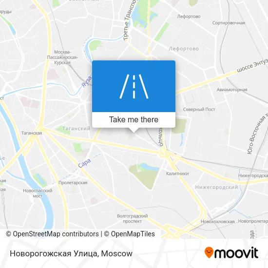 Новорогожская Улица map