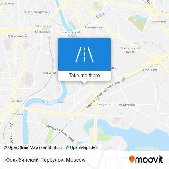 Ослябинский Переулок map