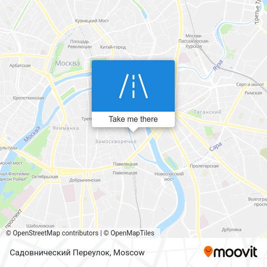 Садовнический Переулок map