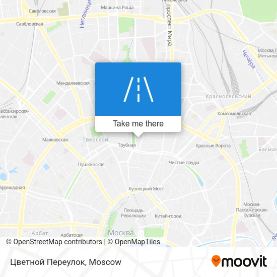Цветной Переулок map