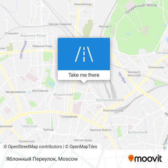 Яблонный Переулок map