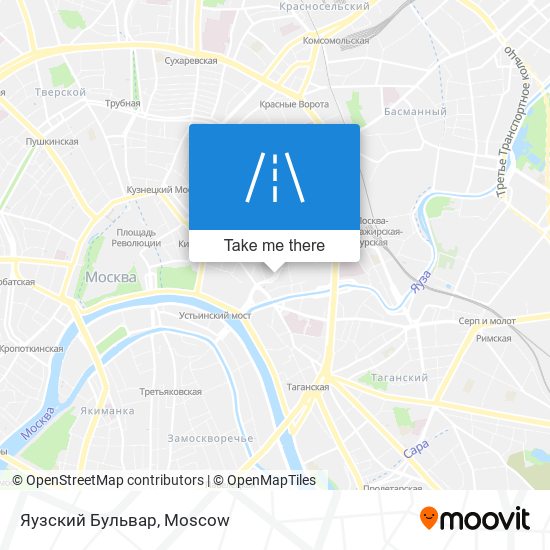 Яузский Бульвар map