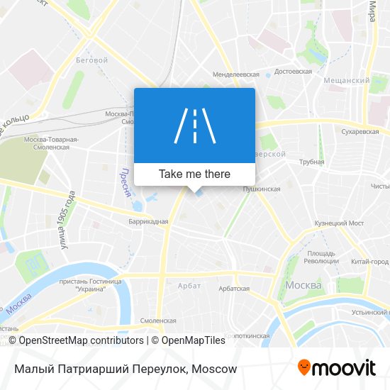 Малый Патриарший Переулок map