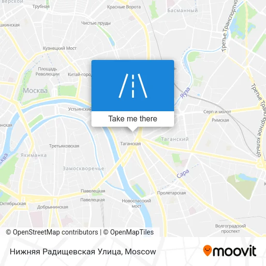 Нижняя Радищевская Улица map