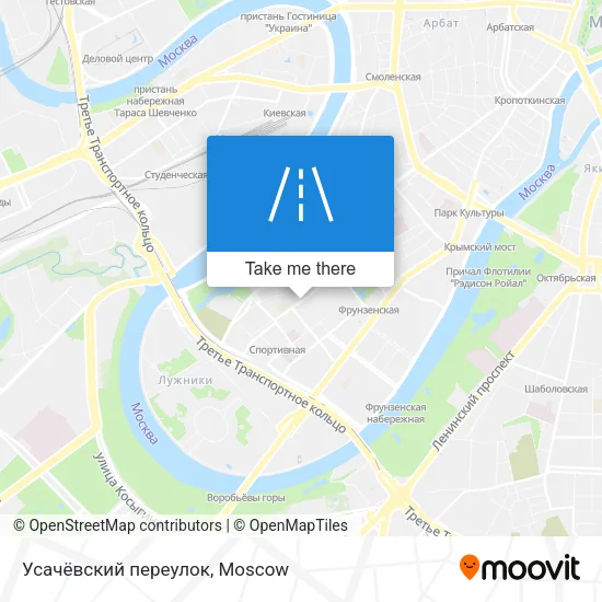 Усачёвский переулок map