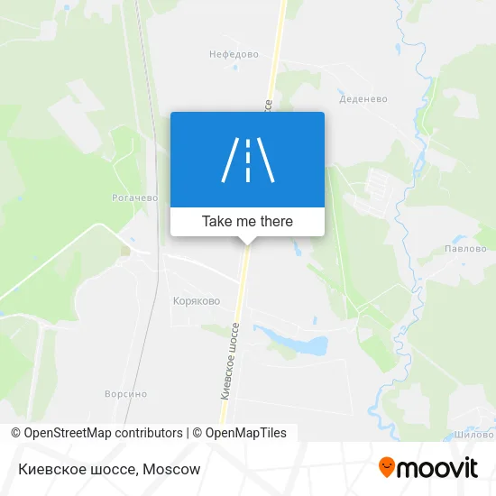 Киевское шоссе map