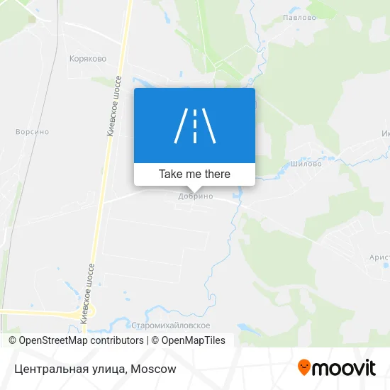 Центральная улица map
