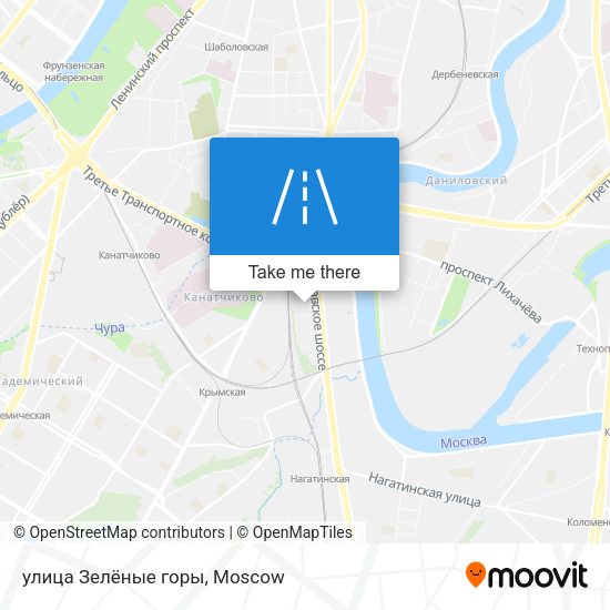 улица Зелёные горы map