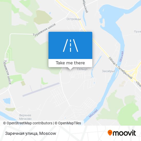 Заречная улица map