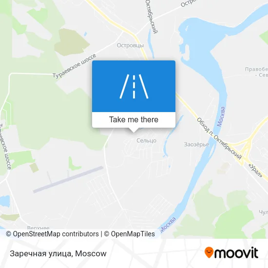 Заречная улица map