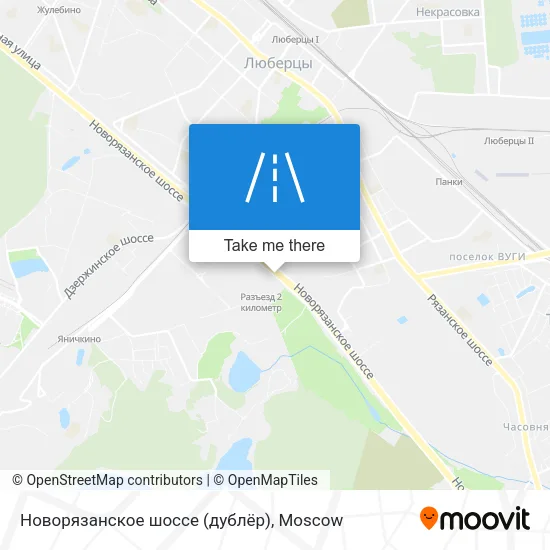 Новорязанское шоссе (дублёр) map