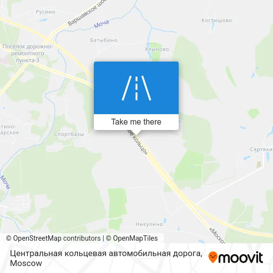 Центральная кольцевая автомобильная дорога map