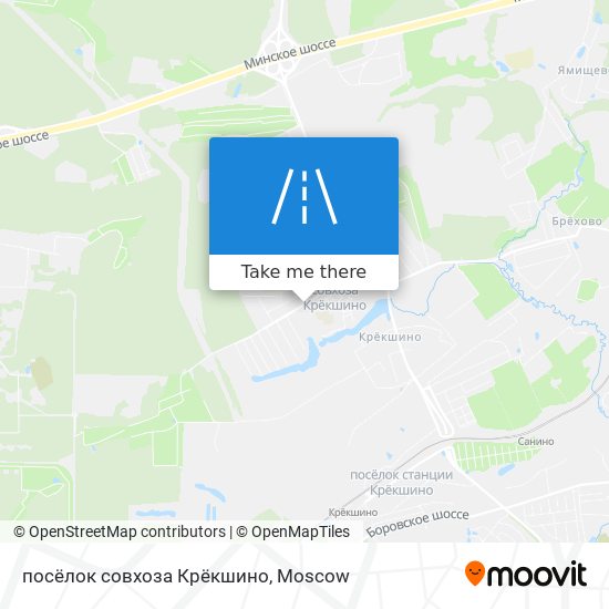 посёлок совхоза Крёкшино map