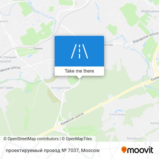 проектируемый проезд № 7037 map
