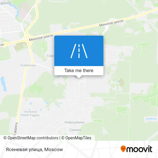 Ясеневая улица map