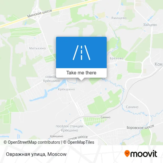 Овражная улица map