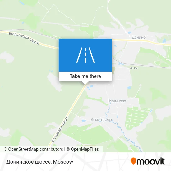 Донинское шоссе map