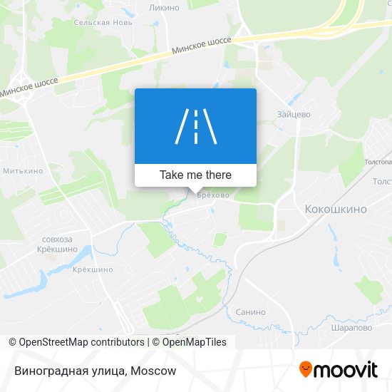 Виноградная улица map