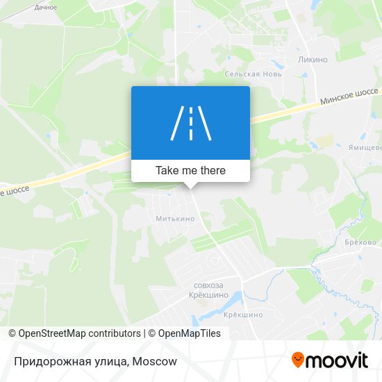 Придорожная улица map