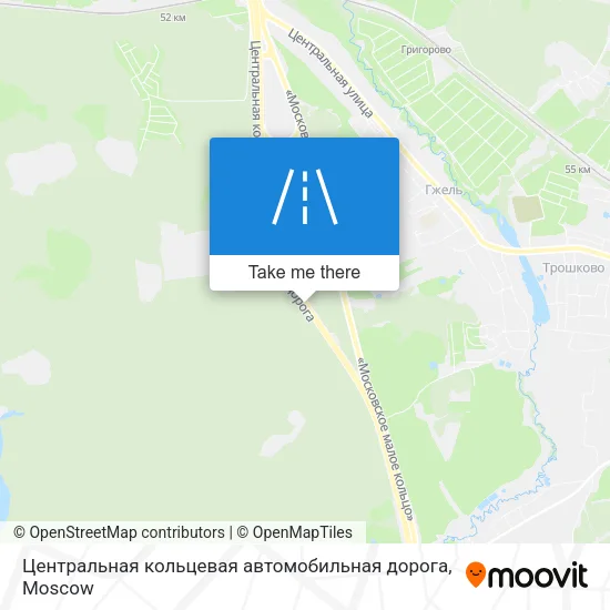 Центральная кольцевая автомобильная дорога map