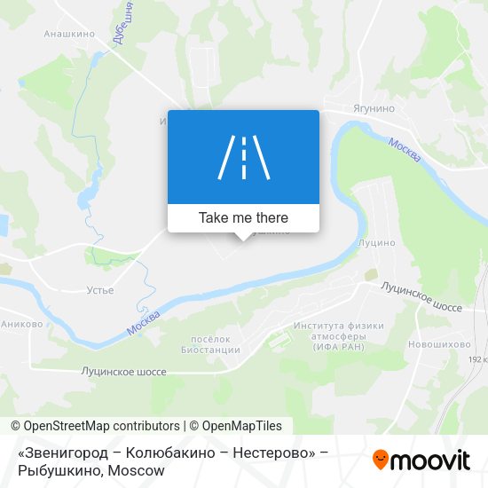 «Звенигород – Колюбакино – Нестерово» – Рыбушкино map