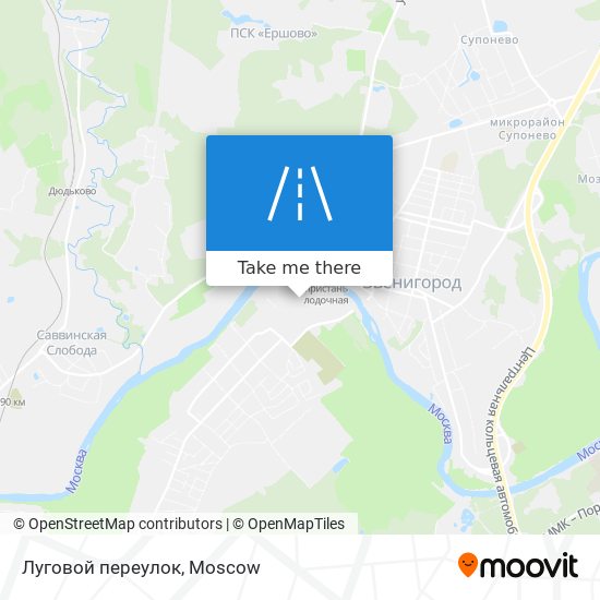 Луговой переулок map