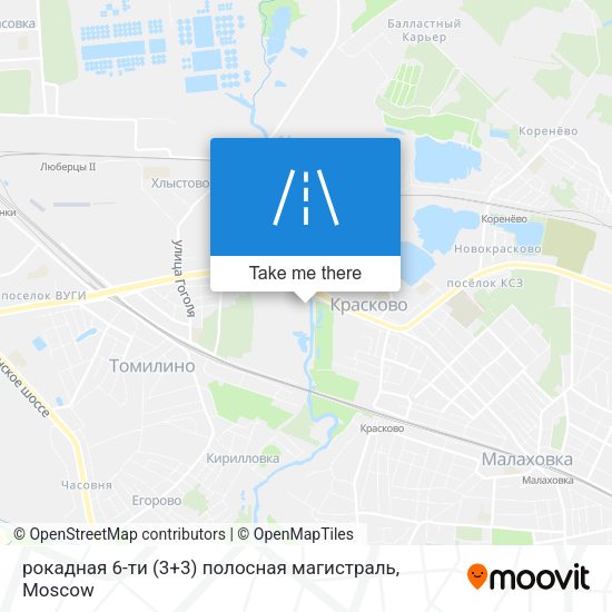 рокадная 6-ти (3+3) полосная магистраль map