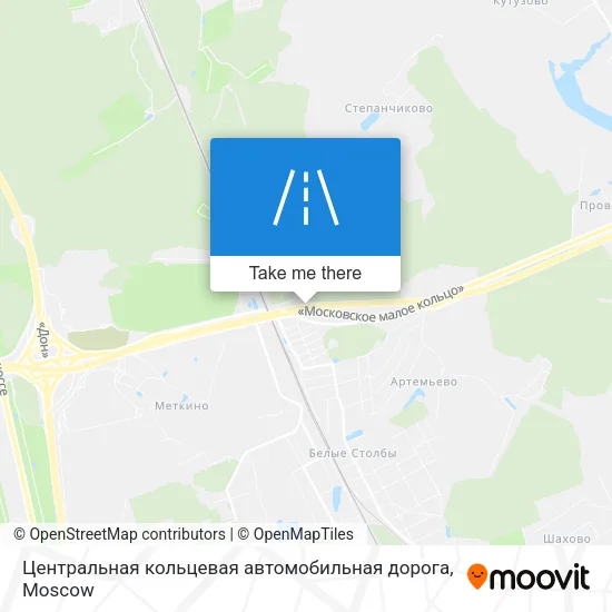Центральная кольцевая автомобильная дорога map