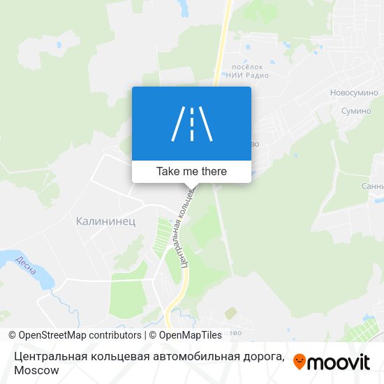 Центральная кольцевая автомобильная дорога map