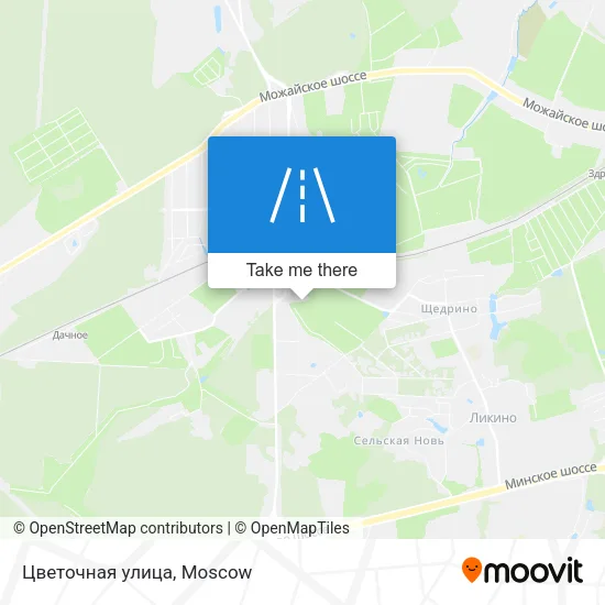 Цветочная улица map