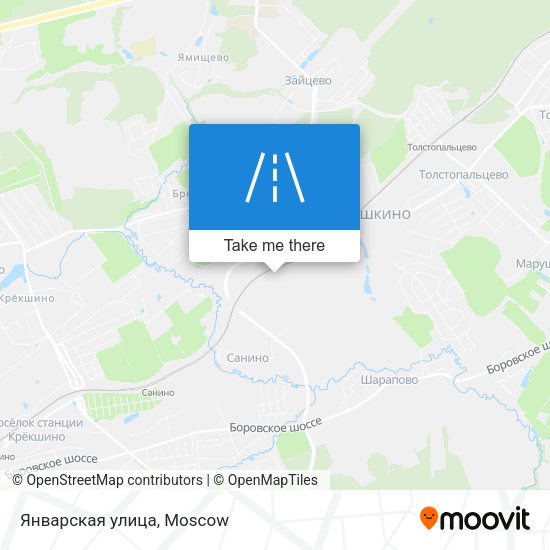 Январская улица map